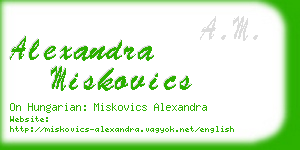 alexandra miskovics business card